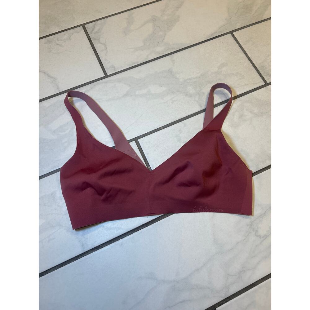 Lululemon Like Nothing Bra Size 32c   Misty Merlot Seamless Wireless Comfort